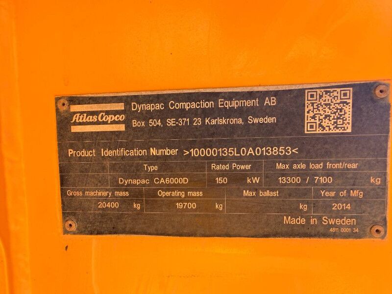 Dynapac CA6000D - Roller: gambar 5 Dynapac CA6000D - Roller: gambar 5