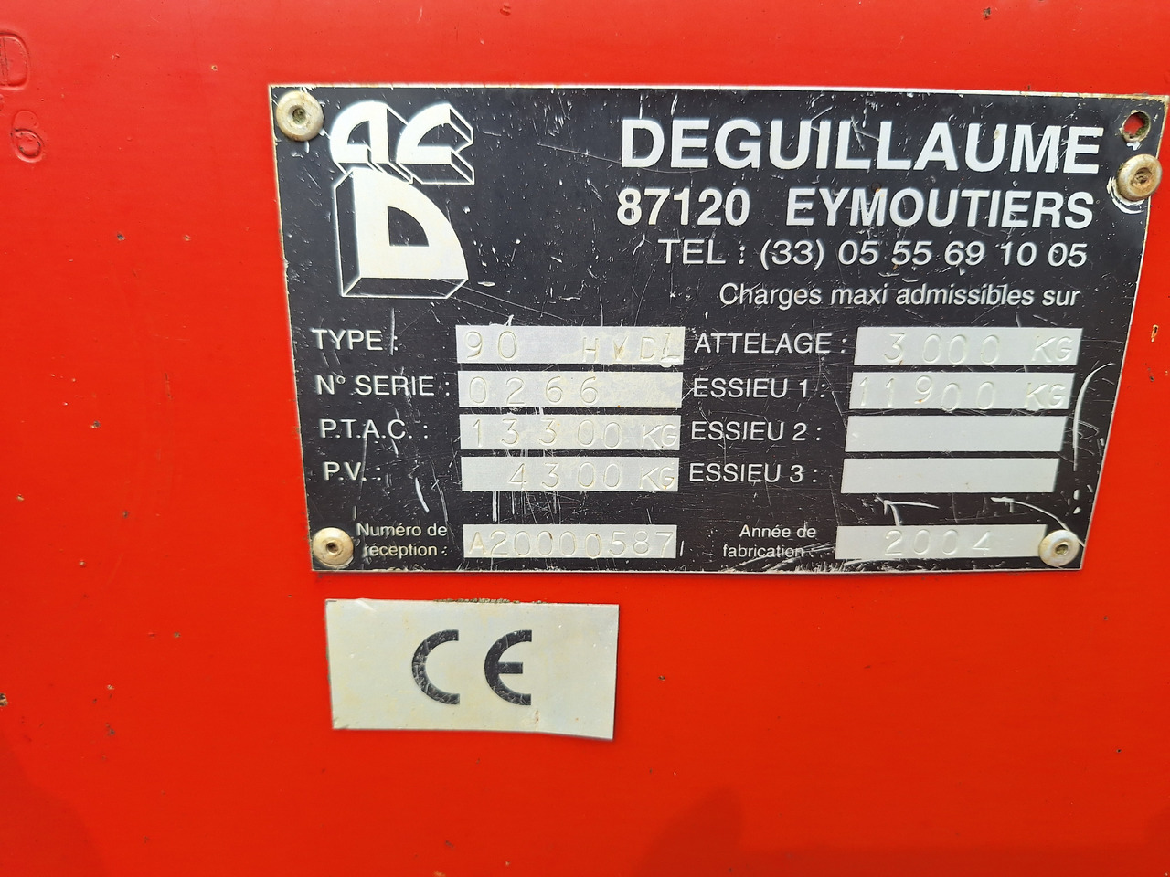 DEGUILLAUME HVD1310 - Penyebar kotoran: gambar 4 DEGUILLAUME HVD1310 - Penyebar kotoran: gambar 4