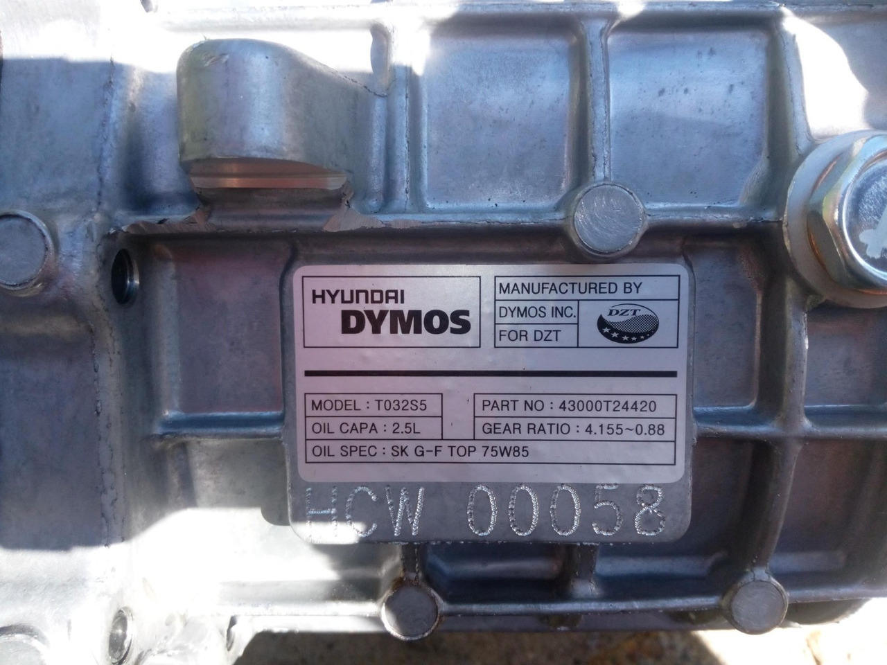 HYUNDAI DYMOS T032S5 - Gearbox untuk Truk: gambar 2 HYUNDAI DYMOS T032S5 - Gearbox untuk Truk: gambar 2