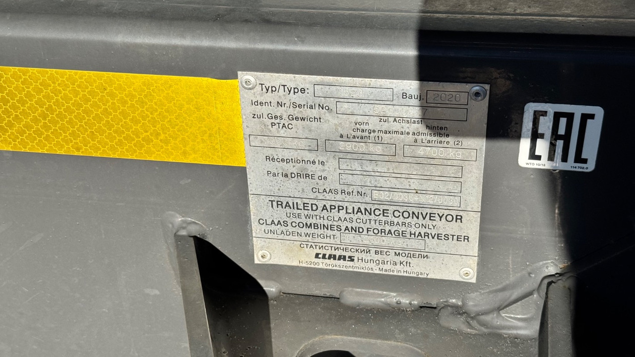 CLAAS VARIO 1080 Schneidwerkswagen - Pemanen gabungan: gambar 4 CLAAS VARIO 1080 Schneidwerkswagen - Pemanen gabungan: gambar 4