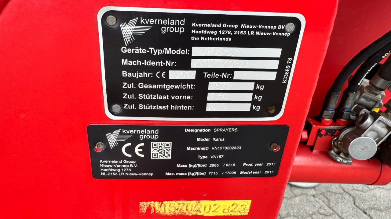 Kverneland Ikarus S38 27m - Semprotan: gambar 3 Kverneland Ikarus S38 27m - Semprotan: gambar 3