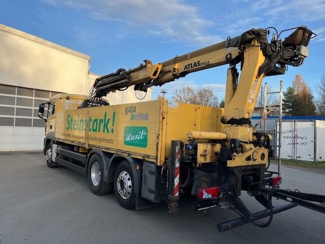 MAN TGS 26.400 Baustoff LKW mit Ladekran Atlas 210.2 - Truk flatbed, Truk derek: gambar 5 MAN TGS 26.400 Baustoff LKW mit Ladekran Atlas 210.2 - Truk flatbed, Truk derek: gambar 5