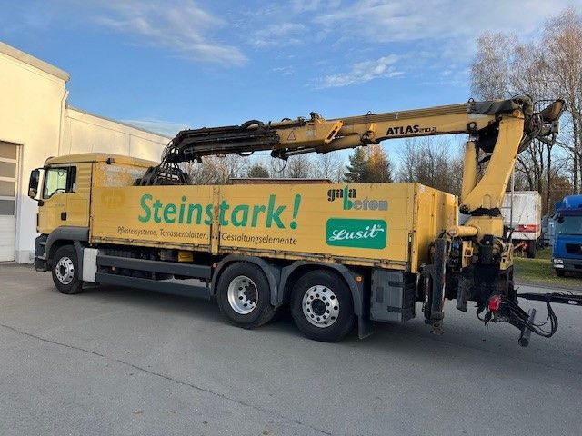 MAN TGS 26.400 Baustoff LKW mit Ladekran Atlas 210.2 - Truk flatbed, Truk derek: gambar 4 MAN TGS 26.400 Baustoff LKW mit Ladekran Atlas 210.2 - Truk flatbed, Truk derek: gambar 4