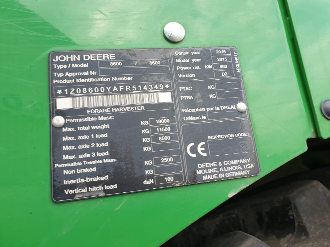 John Deere 8600 - Mesin pemanen: gambar 4 John Deere 8600 - Mesin pemanen: gambar 4