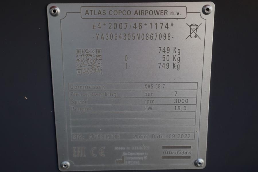 Kompresor udara Atlas Copco XAS 58-7 Valid inspection, *Guarantee! Diesel, Vol: gambar 6 Kompresor udara Atlas Copco XAS 58-7 Valid inspection, *Guarantee! Diesel, Vol: gambar 6