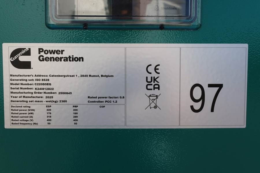 Genset Cummins C220D5EQ Declaration of Conformity, Diesel, 220kVA: gambar 6