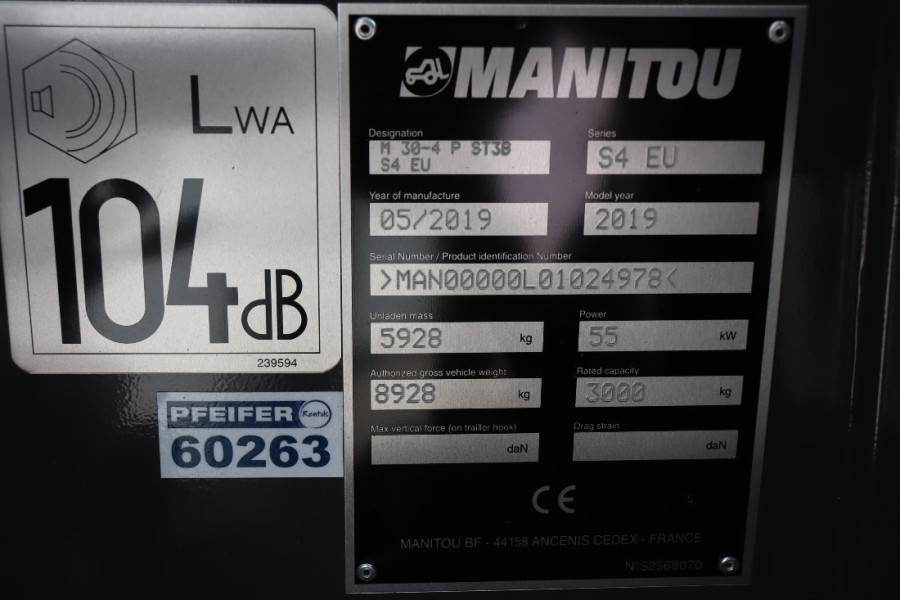 Forklift medan kasar Manitou M30-4 Valid inspection, *Guarantee! 4x4 Drive, 300: gambar 7 Forklift medan kasar Manitou M30-4 Valid inspection, *Guarantee! 4x4 Drive, 300: gambar 7
