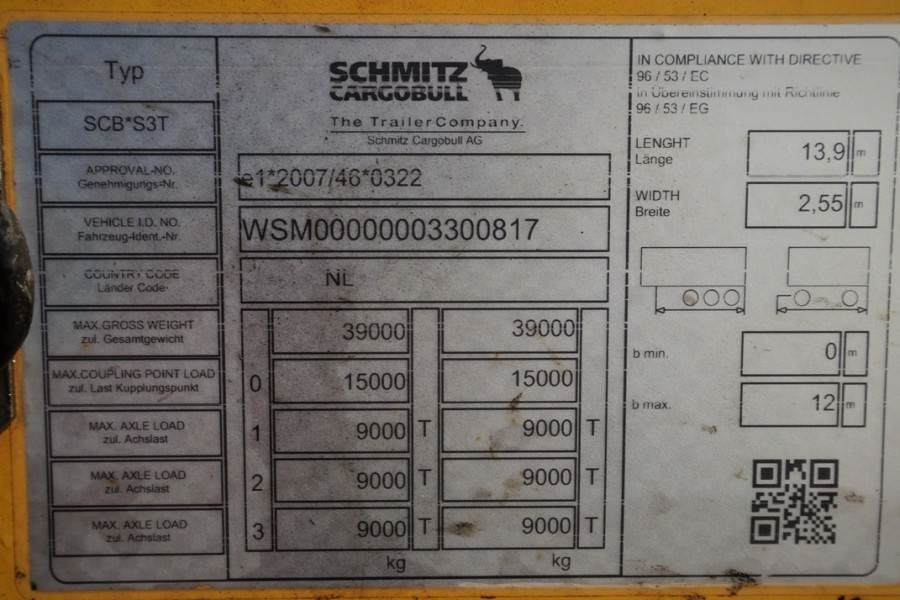 Schmitz CARG SCB3ST CoC Documents, TuV Loading Certificate - Trailer dengan terpal samping: gambar 4 Schmitz CARG SCB3ST CoC Documents, TuV Loading Certificate - Trailer dengan terpal samping: gambar 4