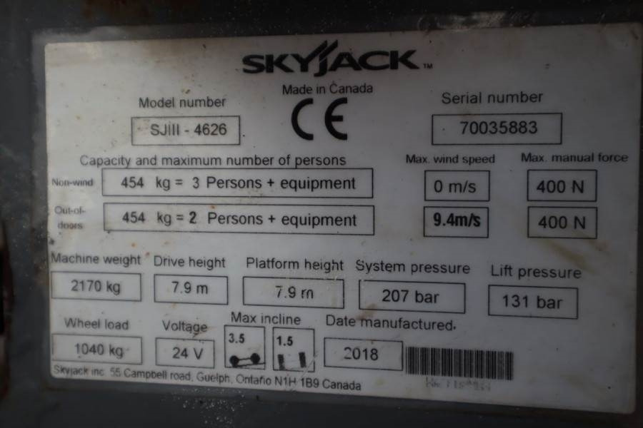 SkyJack SJ4626 ELECTRIC, 10M WORKING HEIGHT, 454KG CAPACIT - Scissor lifts: gambar 3 SkyJack SJ4626 ELECTRIC, 10M WORKING HEIGHT, 454KG CAPACIT - Scissor lifts: gambar 3