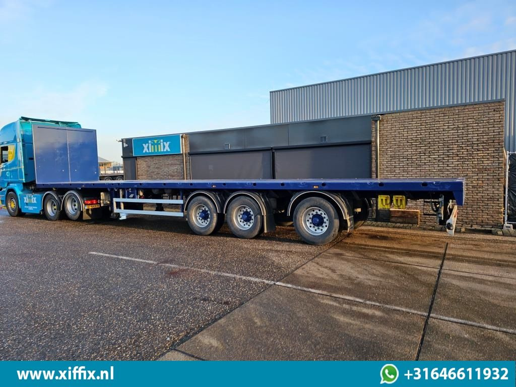 Semi-trailer flatbed Doll 3-ass. Vlakke uitschuifbare oplegger / Naloop gestuurd / 14091: gambar 8