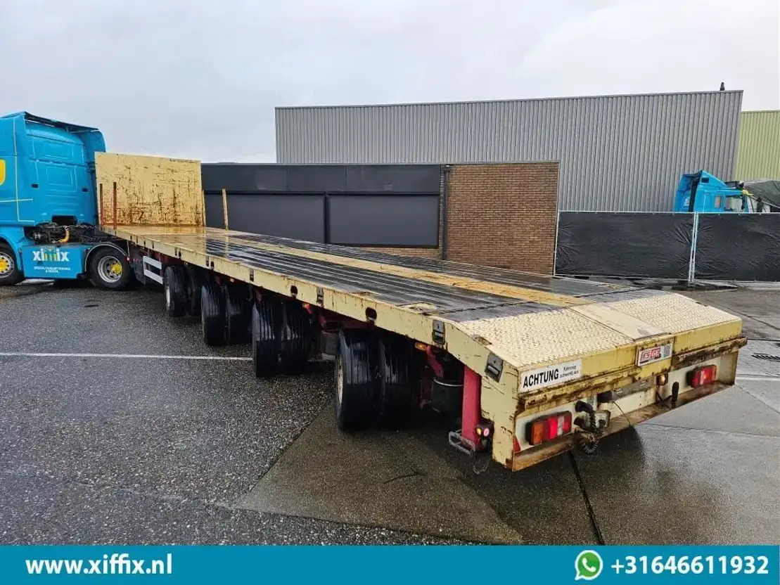 ES-GE 4-ass. Vlakke uitschuifbare Mega oplegger / 4x gestuurd / 14129 - Semi-trailer flatbed: gambar 3 ES-GE 4-ass. Vlakke uitschuifbare Mega oplegger / 4x gestuurd / 14129 - Semi-trailer flatbed: gambar 3