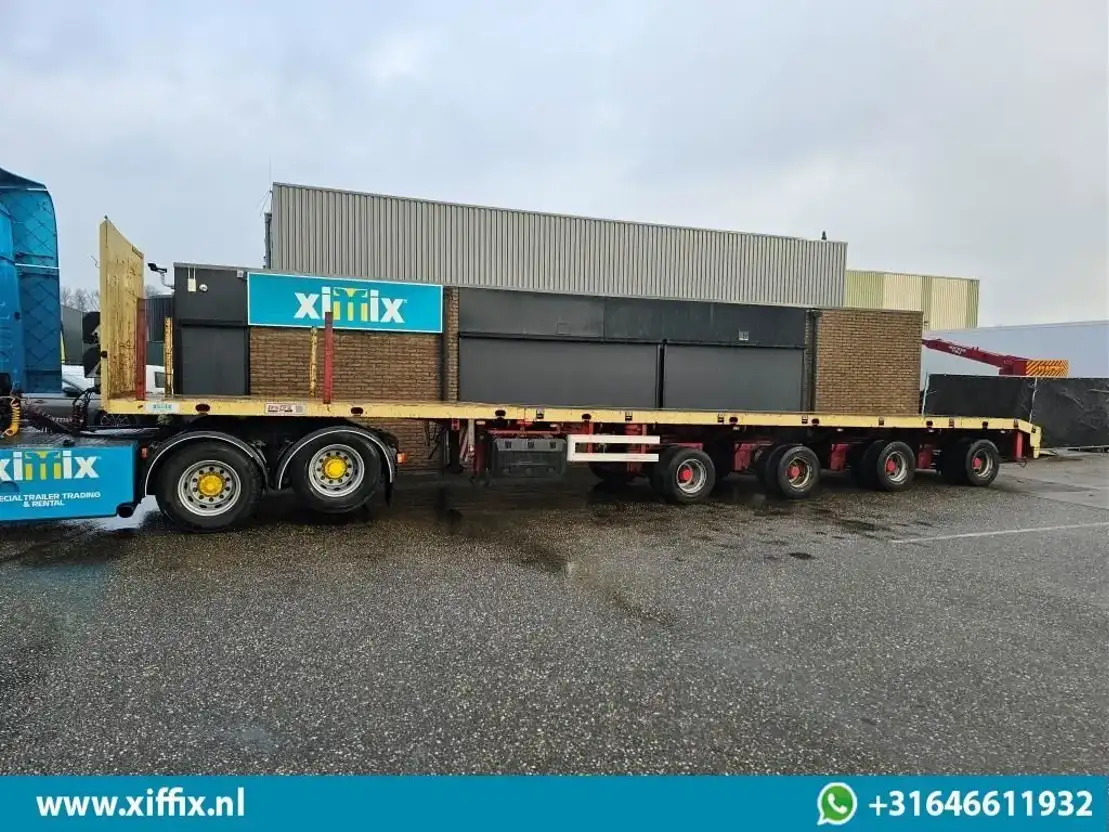 ES-GE 4-ass. Vlakke uitschuifbare Mega oplegger / 4x gestuurd / 14129 - Semi-trailer flatbed: gambar 5 ES-GE 4-ass. Vlakke uitschuifbare Mega oplegger / 4x gestuurd / 14129 - Semi-trailer flatbed: gambar 5