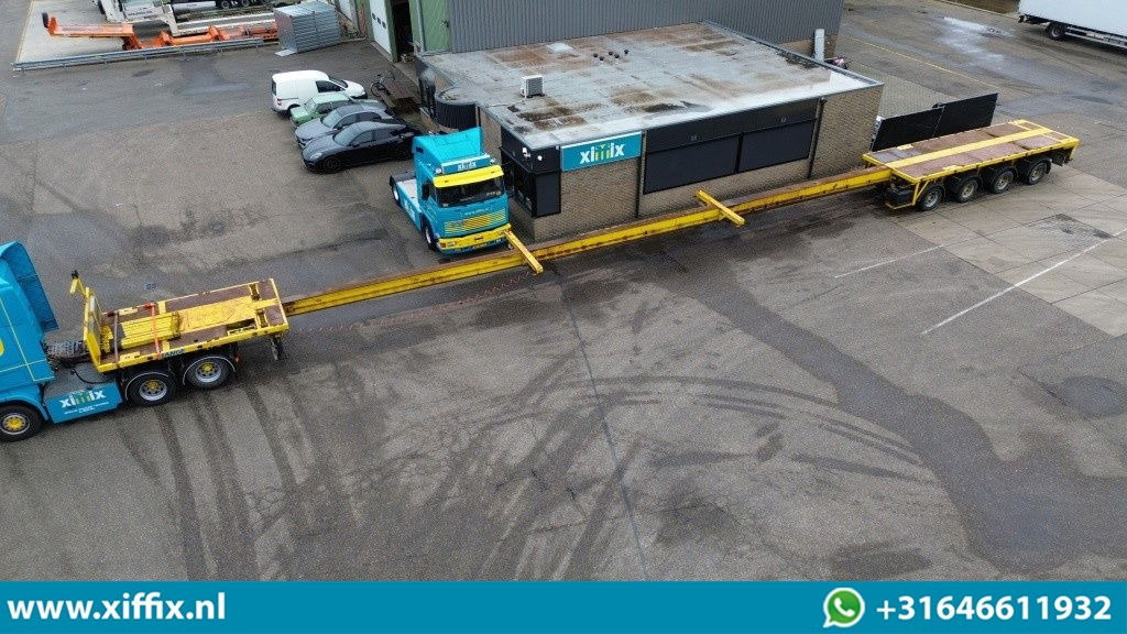 Faymonville 4-ass. Vlakke triple 3x uitschuifbare oplegger / 35 meter / 4x gestuurd - Semi-trailer flatbed: gambar 1 Faymonville 4-ass. Vlakke triple 3x uitschuifbare oplegger / 35 meter / 4x gestuurd - Semi-trailer flatbed: gambar 1