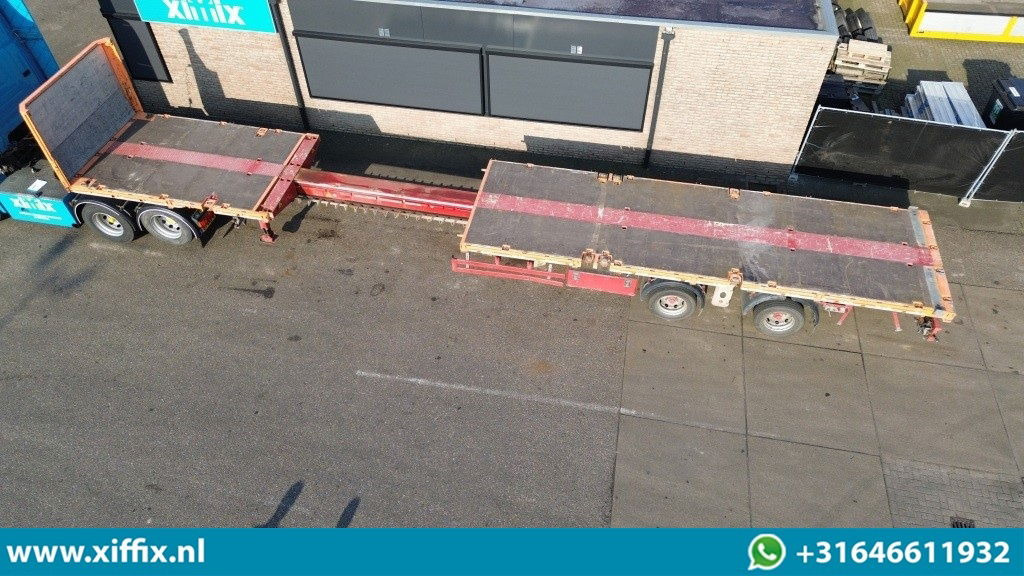 Fellechner 2-ass. Vlakke uitschuifbare Mega oplegger / Naloop gestuurd - Semi-trailer flatbed: gambar 2 Fellechner 2-ass. Vlakke uitschuifbare Mega oplegger / Naloop gestuurd - Semi-trailer flatbed: gambar 2