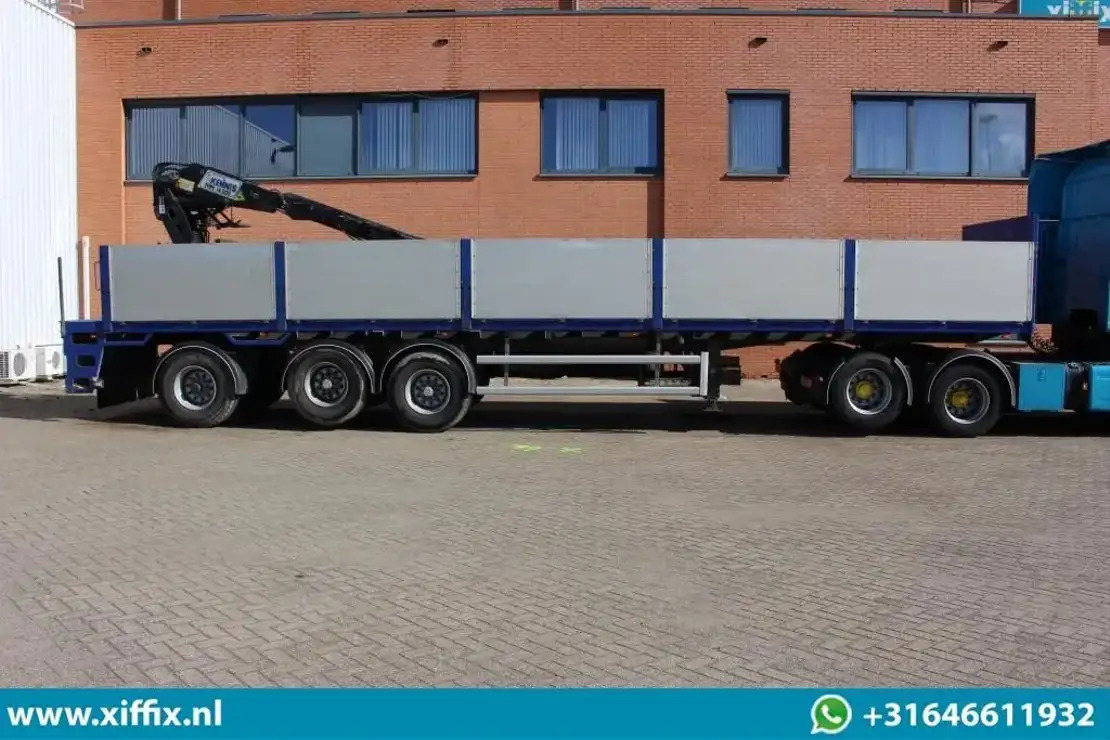 Semi-trailer flatbed Floor 3-ass. Steenoplegger met Kennis 14 ton/mtr. Kraan / 13425: gambar 8