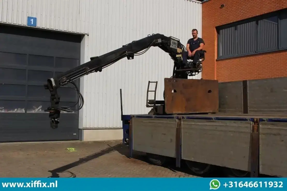 Semi-trailer flatbed Floor 3-ass. Steenoplegger met Kennis 14 ton/mtr. Kraan / 13425: gambar 7
