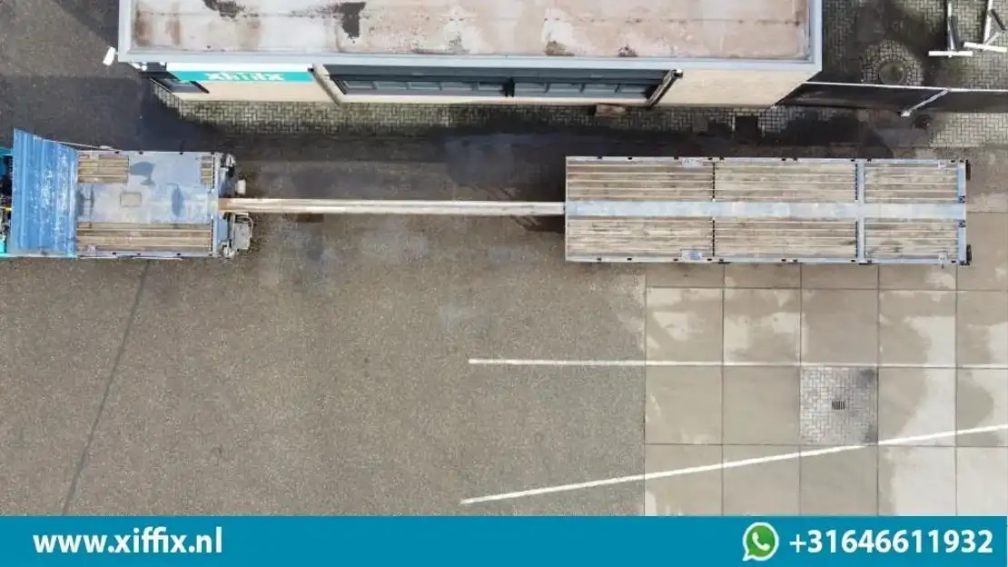 Goldhofer 3-ass. Vlakke uitschuifbare oplegger / 3x gestuurd - Semi-trailer flatbed: gambar 2 Goldhofer 3-ass. Vlakke uitschuifbare oplegger / 3x gestuurd - Semi-trailer flatbed: gambar 2