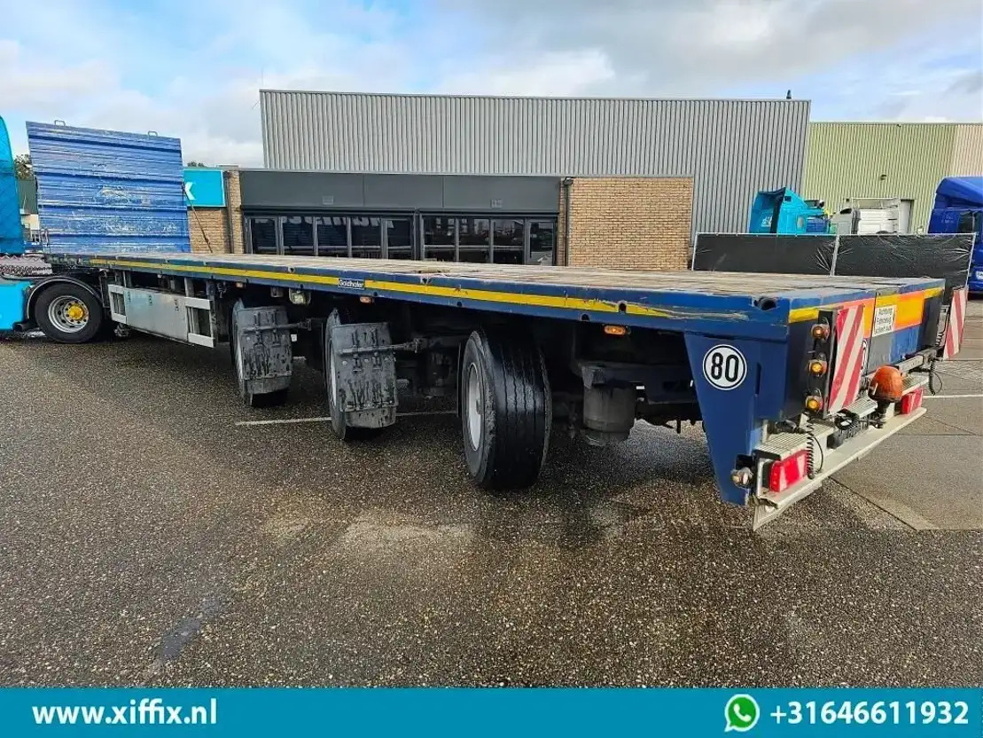 Goldhofer 3-ass. Vlakke uitschuifbare oplegger / 3x gestuurd - Semi-trailer flatbed: gambar 3 Goldhofer 3-ass. Vlakke uitschuifbare oplegger / 3x gestuurd - Semi-trailer flatbed: gambar 3