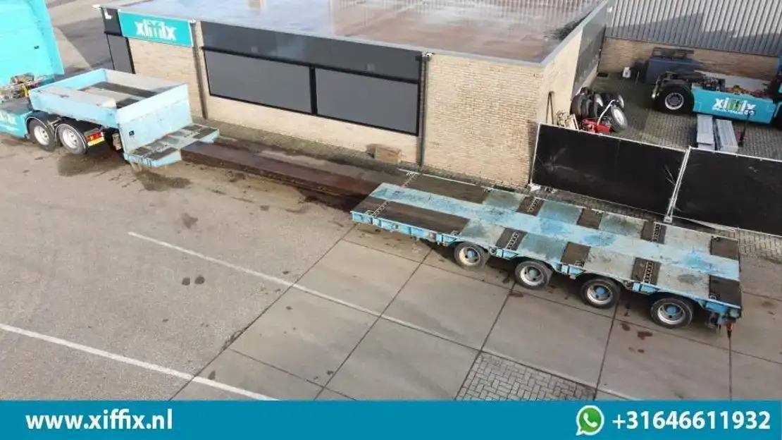 Goldhofer 4-ass. Uitschuifbare semi dieplader / 80 cm. Hoog / 3x gestuurd - Semi-trailer low bed: gambar 2 Goldhofer 4-ass. Uitschuifbare semi dieplader / 80 cm. Hoog / 3x gestuurd - Semi-trailer low bed: gambar 2