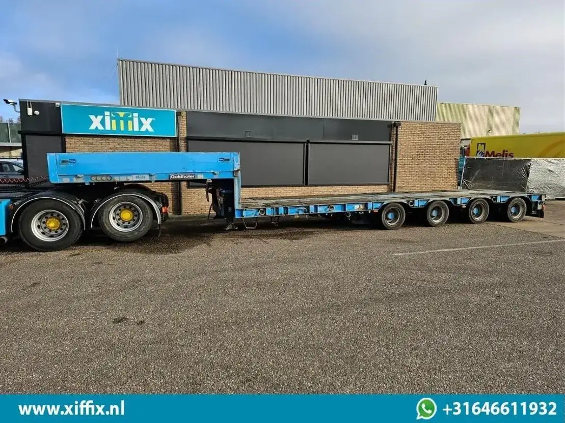 Goldhofer 4-ass. Uitschuifbare semi dieplader / 80 cm. Hoog / 3x gestuurd - Semi-trailer low bed: gambar 5 Goldhofer 4-ass. Uitschuifbare semi dieplader / 80 cm. Hoog / 3x gestuurd - Semi-trailer low bed: gambar 5