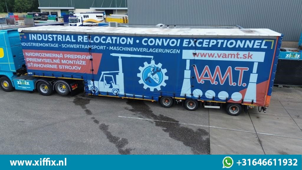 Meusburger 3-ass. Dieplader met huifopbouw / Naloop gestuurd - Semi-trailer low bed: gambar 2 Meusburger 3-ass. Dieplader met huifopbouw / Naloop gestuurd - Semi-trailer low bed: gambar 2