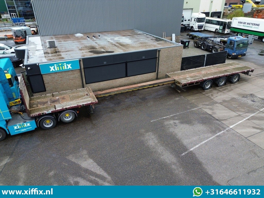 Meusburger 3-ass. Vlakke uitschuifbare oplegger / 3x gestuurd - Semi-trailer flatbed: gambar 1 Meusburger 3-ass. Vlakke uitschuifbare oplegger / 3x gestuurd - Semi-trailer flatbed: gambar 1