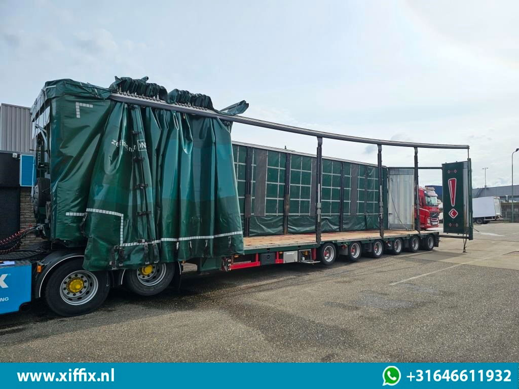 Meusburger 6-ass. Semi dieplader met elektrische huifopbouw / 3x naloop gestuurd - Semi-trailer low bed: gambar 4 Meusburger 6-ass. Semi dieplader met elektrische huifopbouw / 3x naloop gestuurd - Semi-trailer low bed: gambar 4