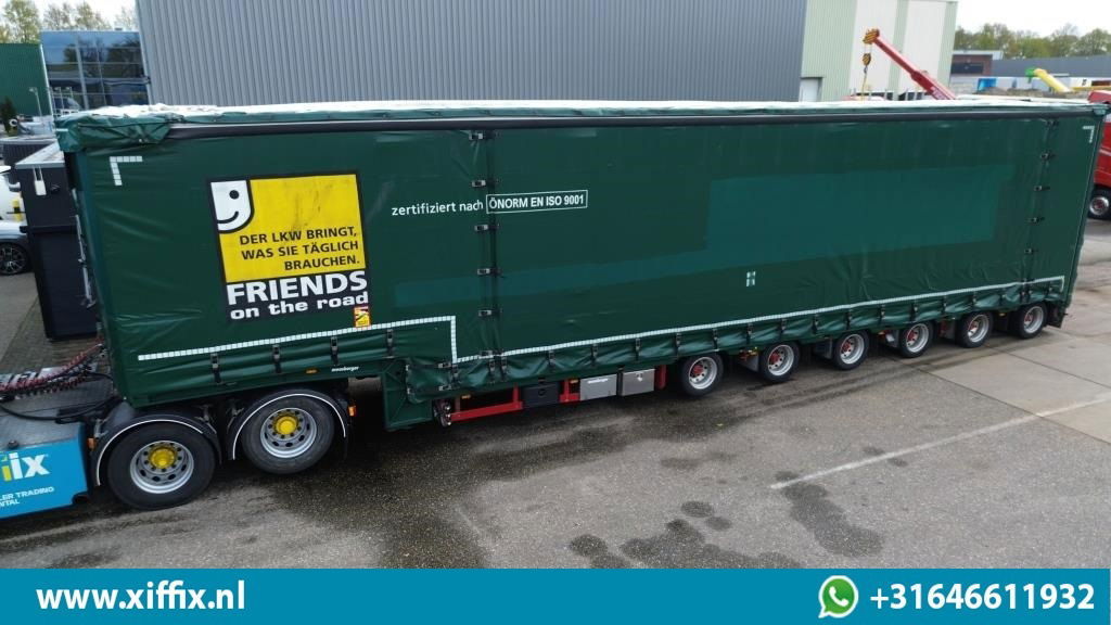 Meusburger 6-ass. Semi dieplader met elektrische huifopbouw / 3x naloop gestuurd - Semi-trailer low bed: gambar 1 Meusburger 6-ass. Semi dieplader met elektrische huifopbouw / 3x naloop gestuurd - Semi-trailer low bed: gambar 1