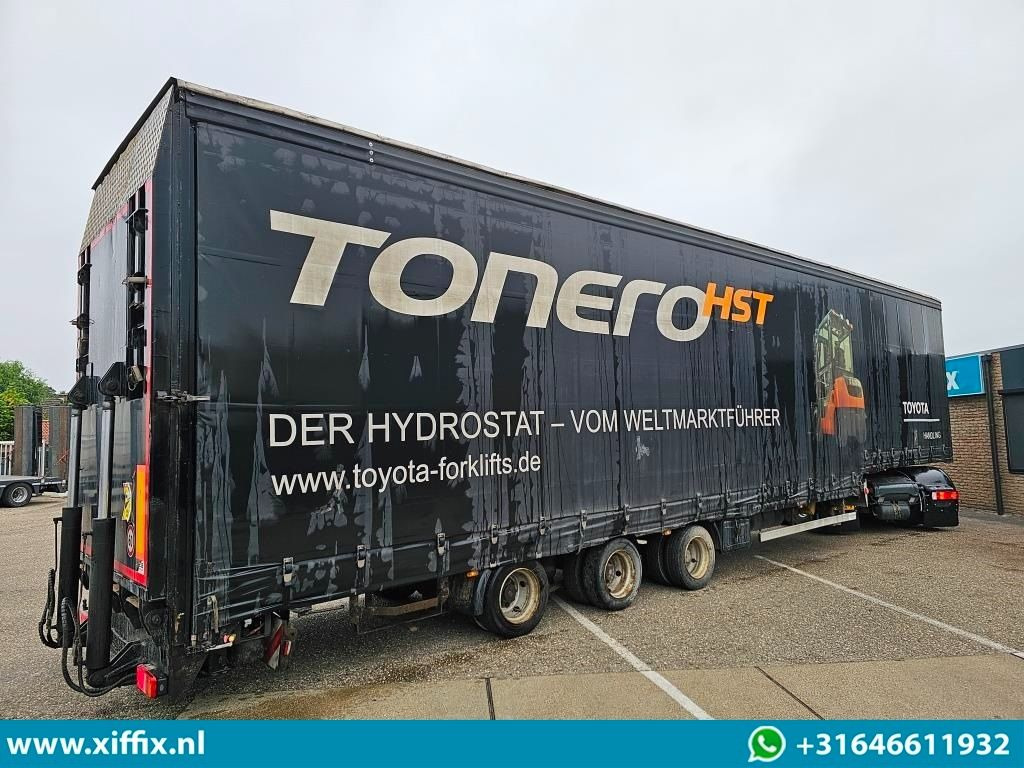 Wiese 3-ass. Semi dieplader met huifopbouw / Wiese 9 tons laadklep - Semi-trailer low bed: gambar 4 Wiese 3-ass. Semi dieplader met huifopbouw / Wiese 9 tons laadklep - Semi-trailer low bed: gambar 4