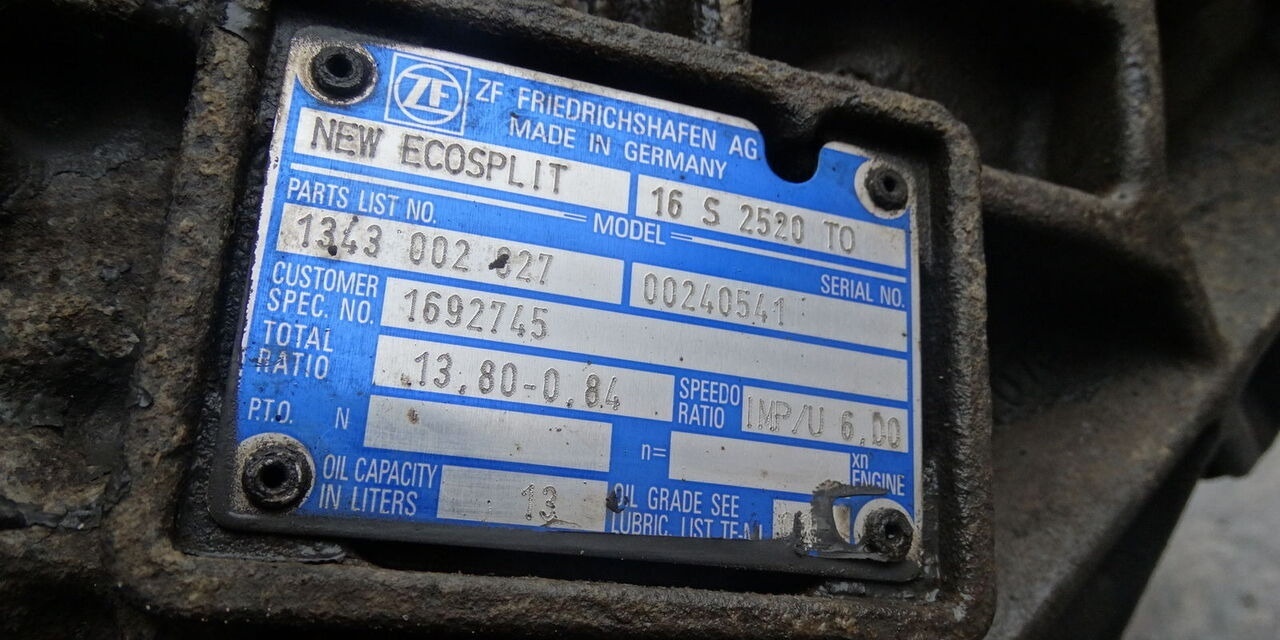 ZF 16S2520 TO Renault - Gearbox untuk Truk: gambar 2 ZF 16S2520 TO Renault - Gearbox untuk Truk: gambar 2