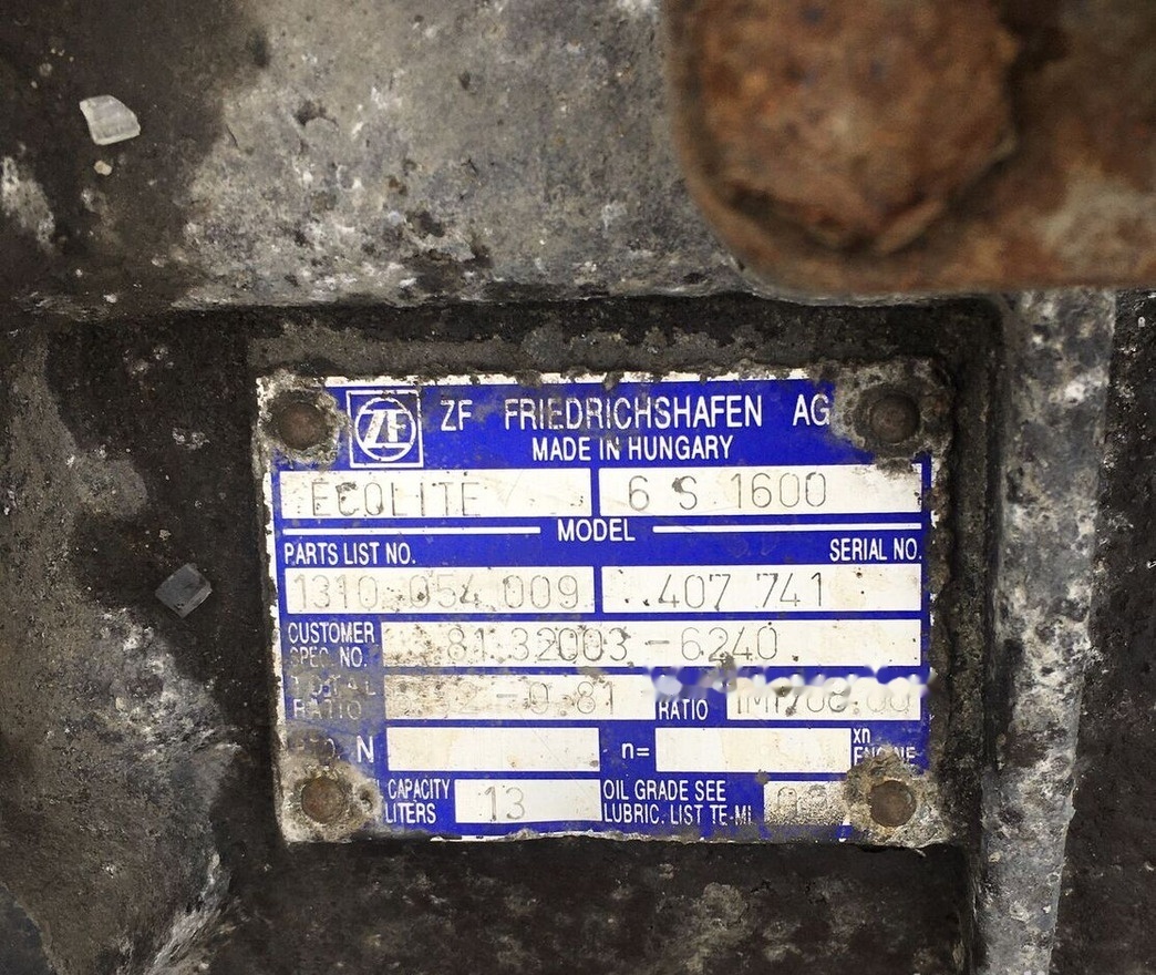 ZF Ecolite 6S1600 1310054009 - Gearbox untuk Bus: gambar 1 ZF Ecolite 6S1600 1310054009 - Gearbox untuk Bus: gambar 1