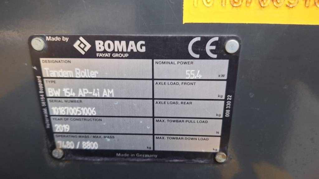 Bomag BW 154 AP-4i AM - Roller jalan: gambar 3 Bomag BW 154 AP-4i AM - Roller jalan: gambar 3