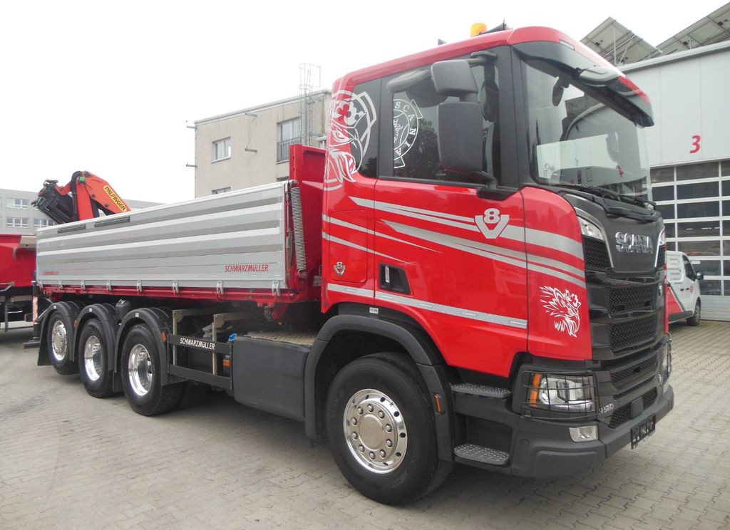 Scania R 580,8X4,KIPPER,BORDMATIC,PALFINGER PK 19.001 - Truk jungkit, Truk derek: gambar 2 Scania R 580,8X4,KIPPER,BORDMATIC,PALFINGER PK 19.001 - Truk jungkit, Truk derek: gambar 2
