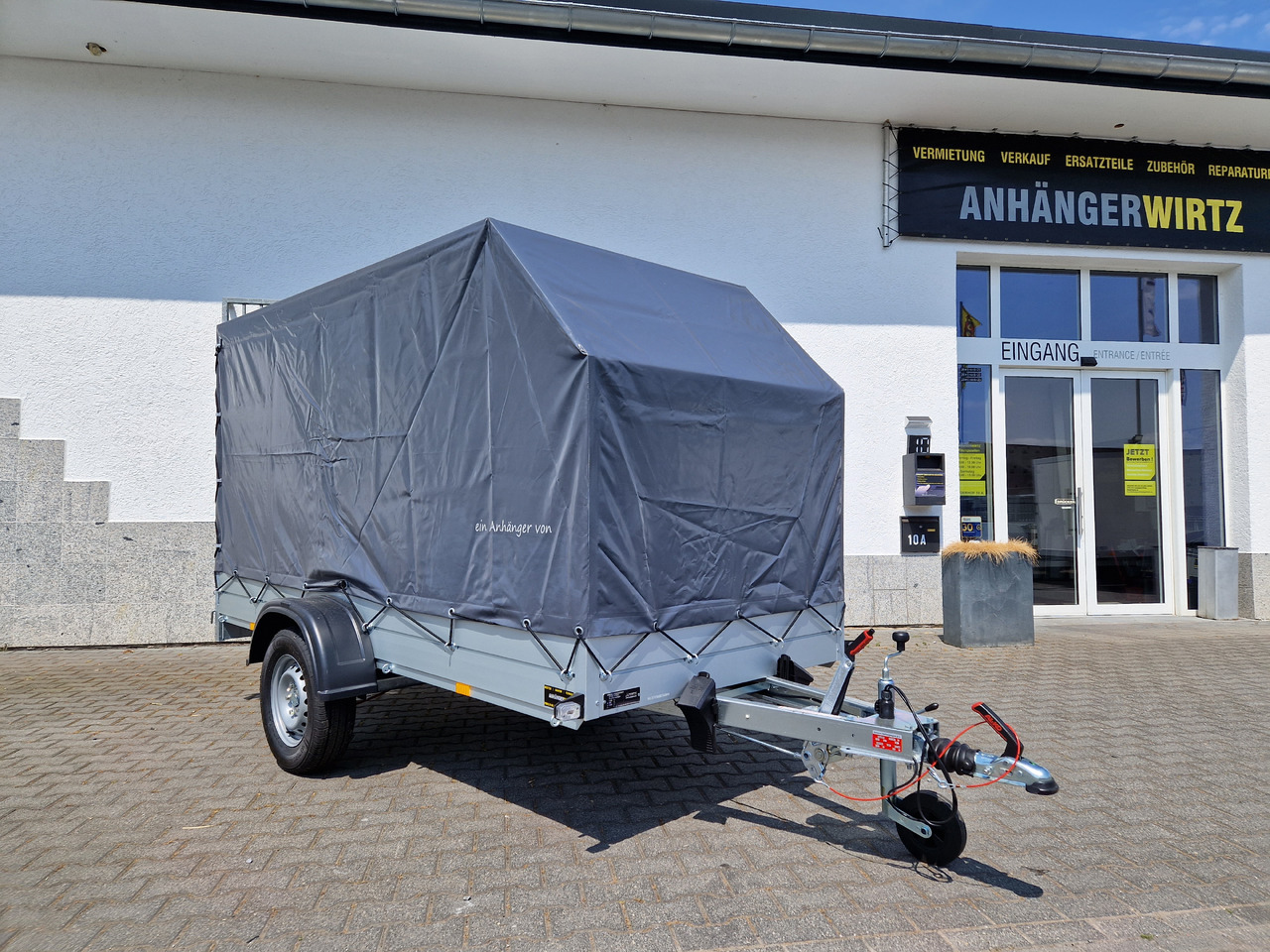 Aluliner Planen Anhänger GTB 1200 301x126x150cm +Hochplane grau schräg (M) 1200kg Aktion - Trailer mobil: gambar 2 Aluliner Planen Anhänger GTB 1200 301x126x150cm +Hochplane grau schräg (M) 1200kg Aktion - Trailer mobil: gambar 2