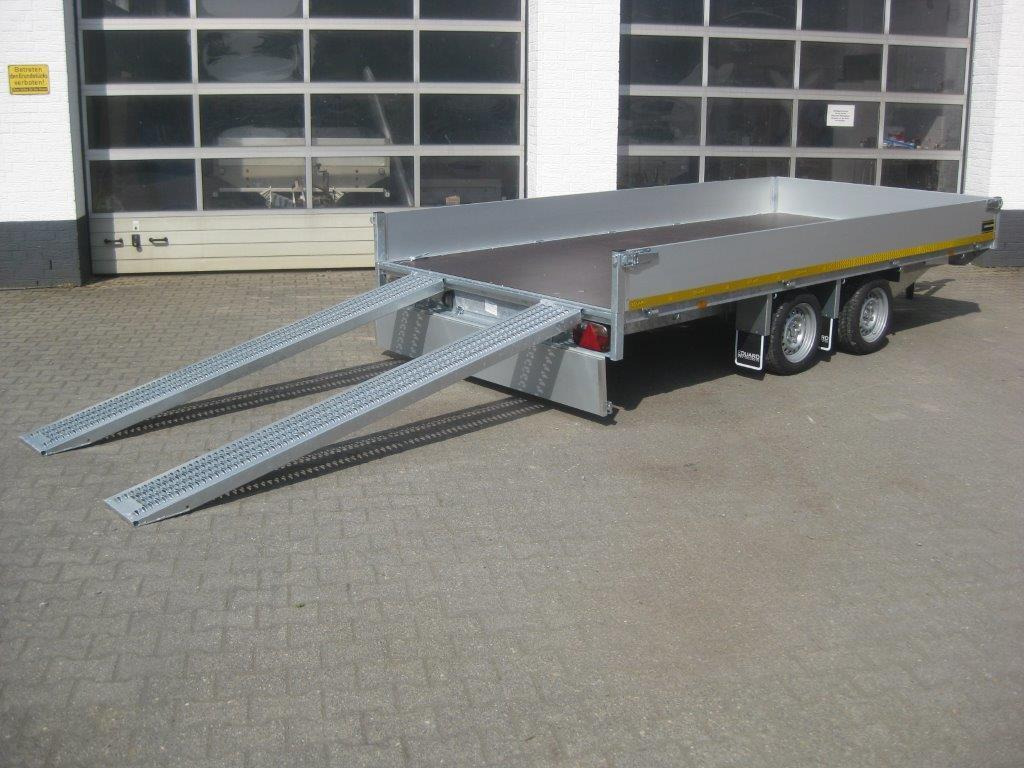 Multi Transporter 406x200x30cm Rampen Seilwinde 13" niedrig Fahrwerk (XL) 2700kg - Trailer flatbed: gambar 1 Multi Transporter 406x200x30cm Rampen Seilwinde 13" niedrig Fahrwerk (XL) 2700kg - Trailer flatbed: gambar 1