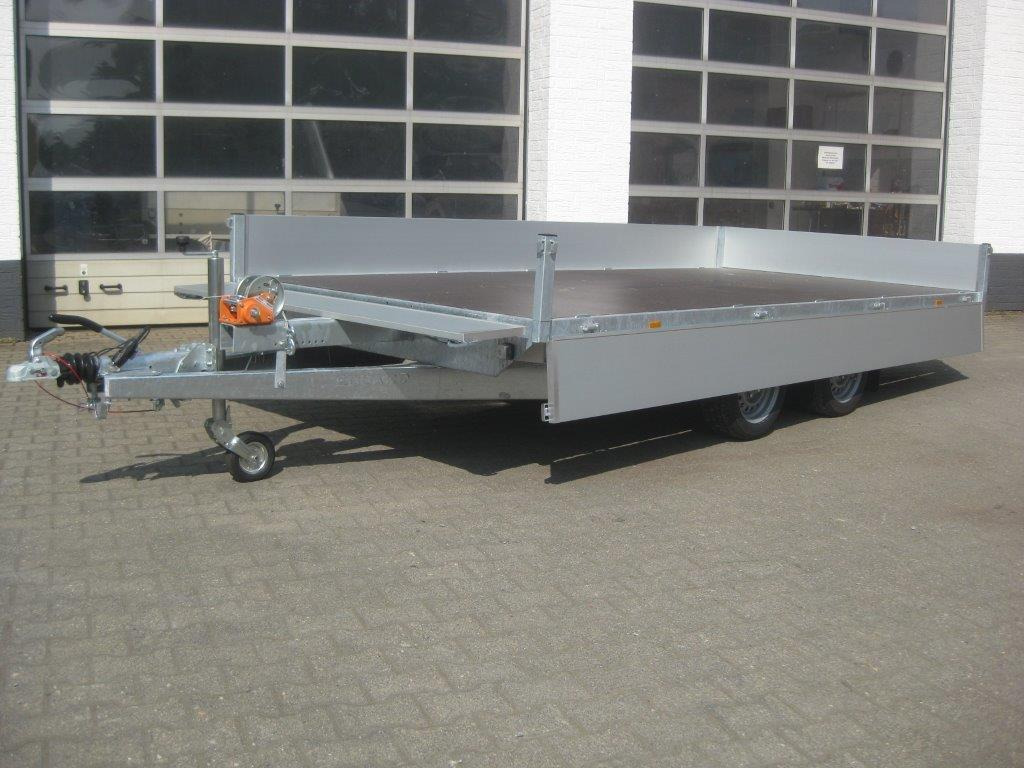 Multi Transporter 406x200x30cm Rampen Seilwinde 13" niedrig Fahrwerk (XL) 2700kg - Trailer flatbed: gambar 3 Multi Transporter 406x200x30cm Rampen Seilwinde 13" niedrig Fahrwerk (XL) 2700kg - Trailer flatbed: gambar 3