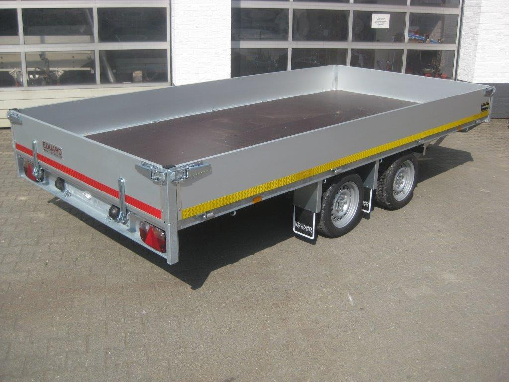 Trailer flatbed Multi Transporter 406x200x30cm Rampen Seilwinde 13" niedrig Fahrwerk (XL) 2700kg: gambar 7