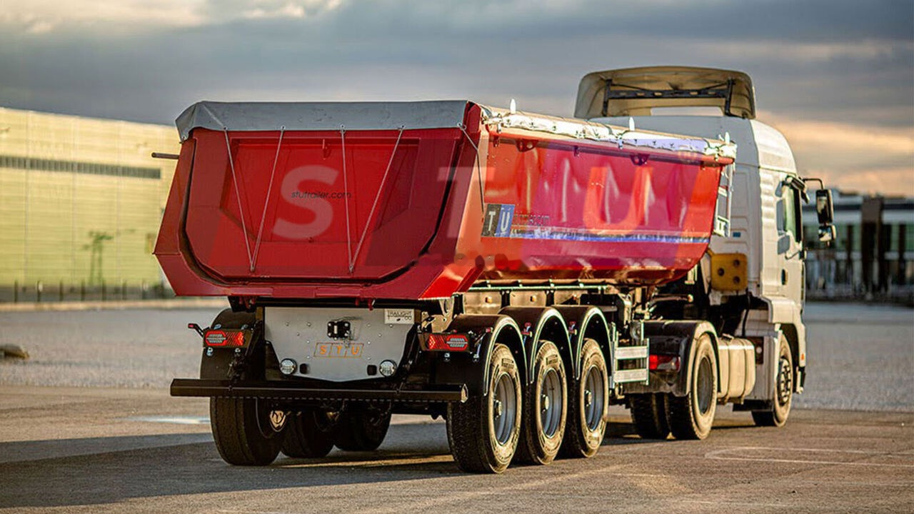 STU 3 AXLE TIPPER TRAILER / 3 ESSİEUX REMORQUE BENNE - Semi-trailer jungkit: gambar 1 STU 3 AXLE TIPPER TRAILER / 3 ESSİEUX REMORQUE BENNE - Semi-trailer jungkit: gambar 1