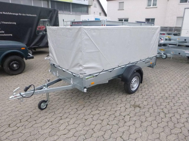Brenderup Tieflader 2270SUB750 Stahl, 0,75 to. 2700x1300x270mm mit Hochplane 105 cm Lichte Höhe - Trailer mobil: gambar 1 Brenderup Tieflader 2270SUB750 Stahl, 0,75 to. 2700x1300x270mm mit Hochplane 105 cm Lichte Höhe - Trailer mobil: gambar 1