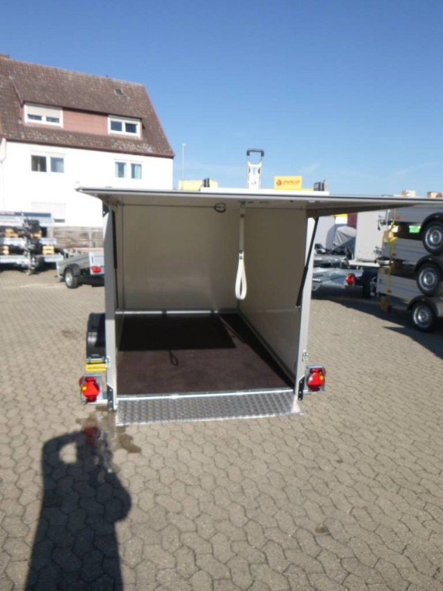 Humbaur Koffer Absenkanhänger mit E-Pumpe HKT 183117-18P, 100 km/h 1,8 t. 3100 x 1765 x 1800 mm - Trailer kotak tertutup: gambar 2 Humbaur Koffer Absenkanhänger mit E-Pumpe HKT 183117-18P, 100 km/h 1,8 t. 3100 x 1765 x 1800 mm - Trailer kotak tertutup: gambar 2