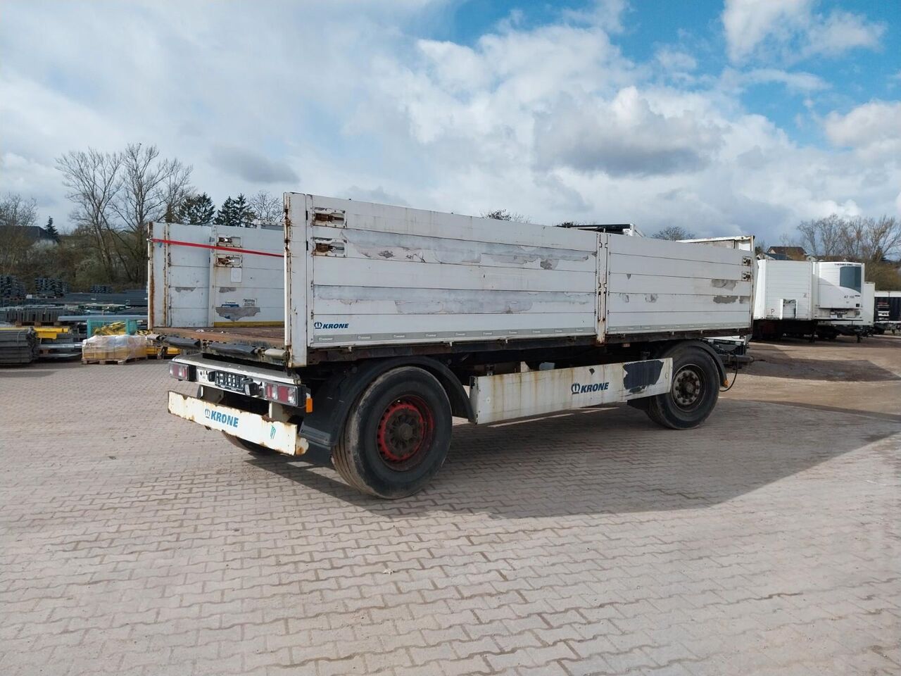Krone AZ / DB02L / offener Kasten / Baustoffanhänger - Trailer flatbed: gambar 4 Krone AZ / DB02L / offener Kasten / Baustoffanhänger - Trailer flatbed: gambar 4