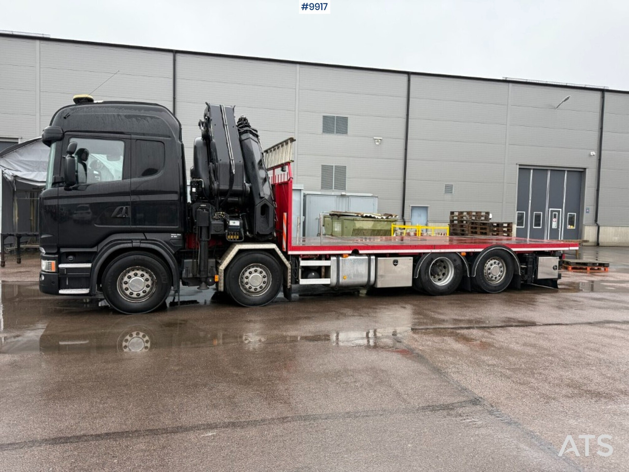 Crane truck/Flatbed truck Scania R520 8X2*6 HIAB XS 855E-8 HIPRO - Truk flatbed, Truk derek: gambar 2 Crane truck/Flatbed truck Scania R520 8X2*6 HIAB XS 855E-8 HIPRO - Truk flatbed, Truk derek: gambar 2