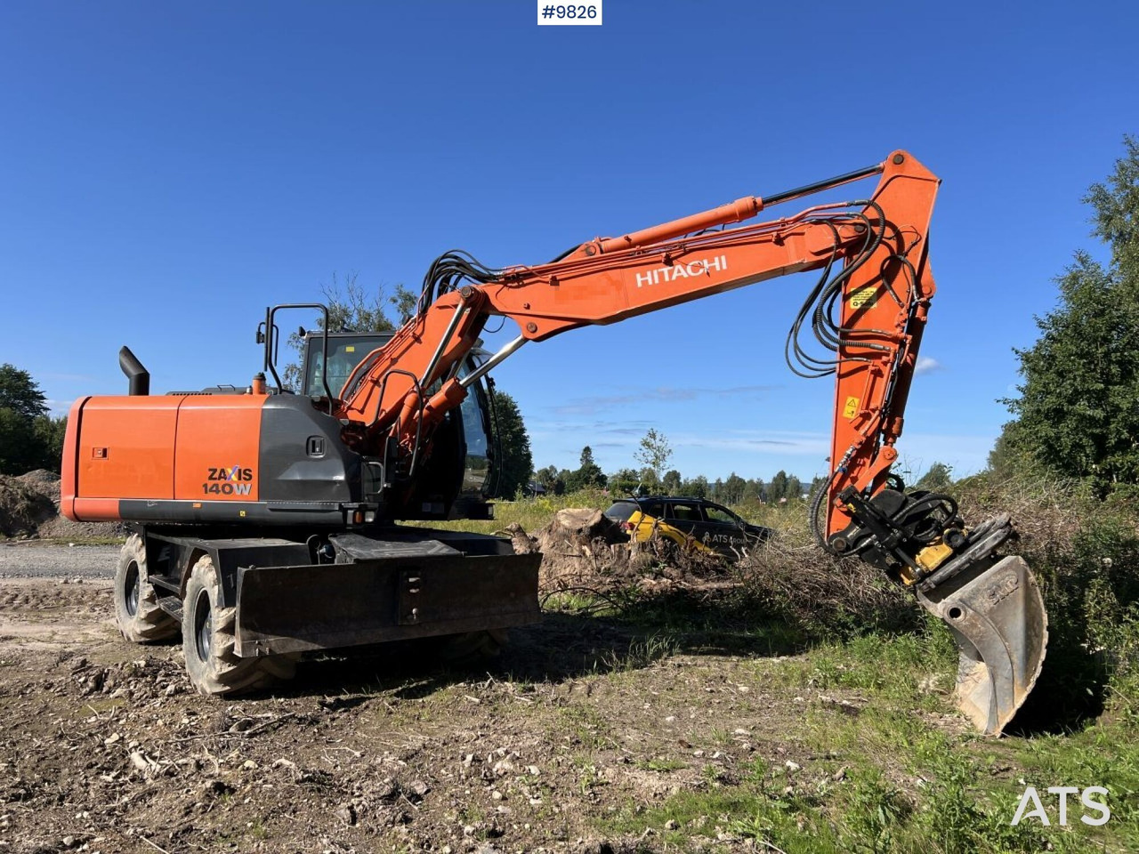 Hitachi ZX140 W-5B with rotor and planer bucket - Ekskavator roda: gambar 1 Hitachi ZX140 W-5B with rotor and planer bucket - Ekskavator roda: gambar 1