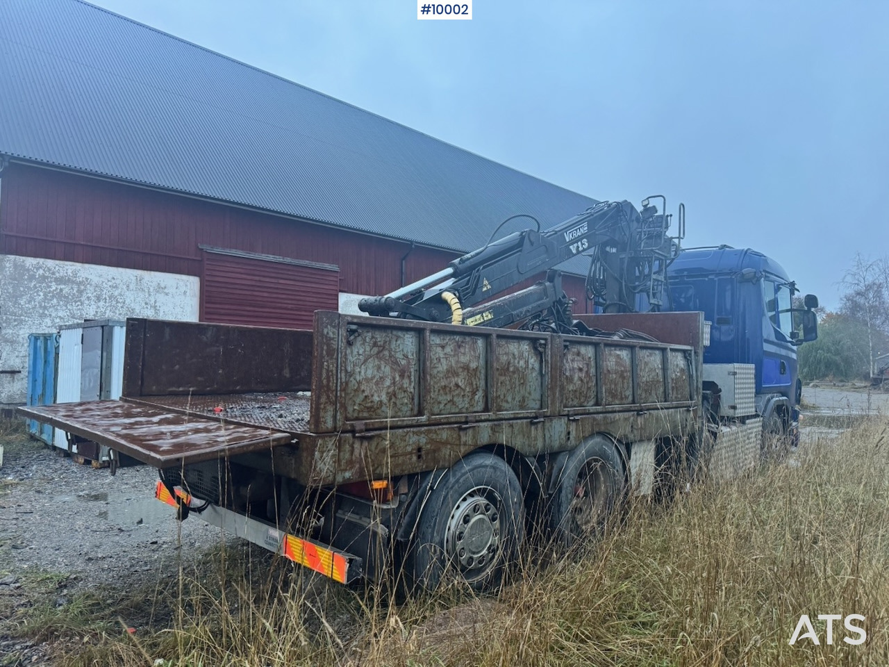 Scania R124 6x2 Flatbed truck with timber crane - Truk flatbed, Truk derek: gambar 4 Scania R124 6x2 Flatbed truck with timber crane - Truk flatbed, Truk derek: gambar 4