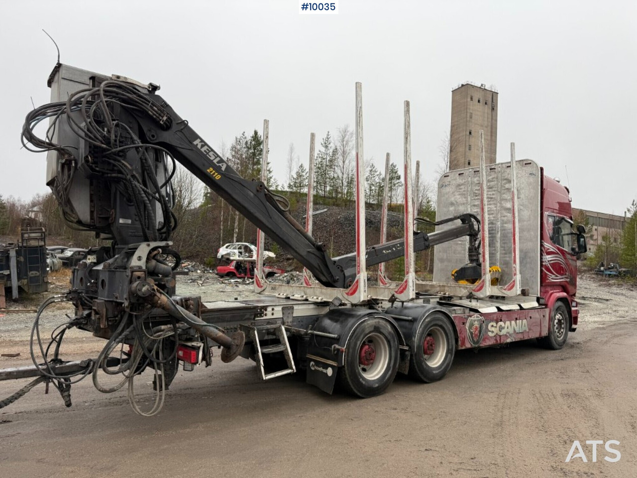 Scania R730 timber truck with crane and trailer (VIDEO) - Truk logging, Truk derek: gambar 4 Scania R730 timber truck with crane and trailer (VIDEO) - Truk logging, Truk derek: gambar 4