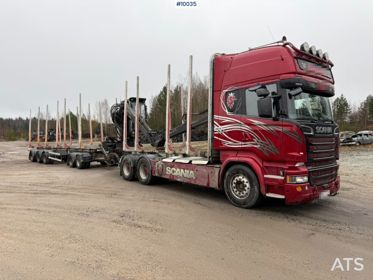Scania R730 timber truck with crane and trailer (VIDEO) - Truk logging, Truk derek: gambar 2 Scania R730 timber truck with crane and trailer (VIDEO) - Truk logging, Truk derek: gambar 2