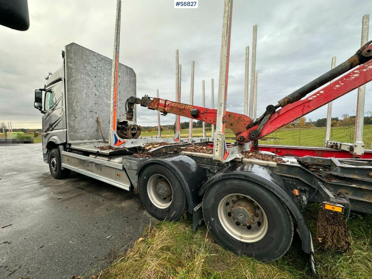 Timber truck Mercedes-Benz Arocs 2863 with crane - Truk logging: gambar 2 Timber truck Mercedes-Benz Arocs 2863 with crane - Truk logging: gambar 2