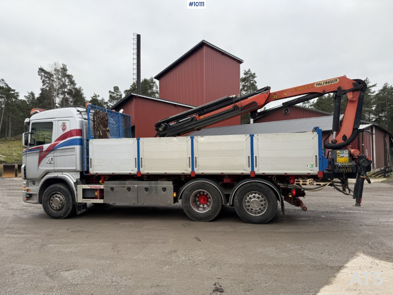 Tipper and crane truck Scania G400 with Palfinger PK 18002-EH rear-mounted crane - Truk flatbed, Truk derek: gambar 2 Tipper and crane truck Scania G400 with Palfinger PK 18002-EH rear-mounted crane - Truk flatbed, Truk derek: gambar 2