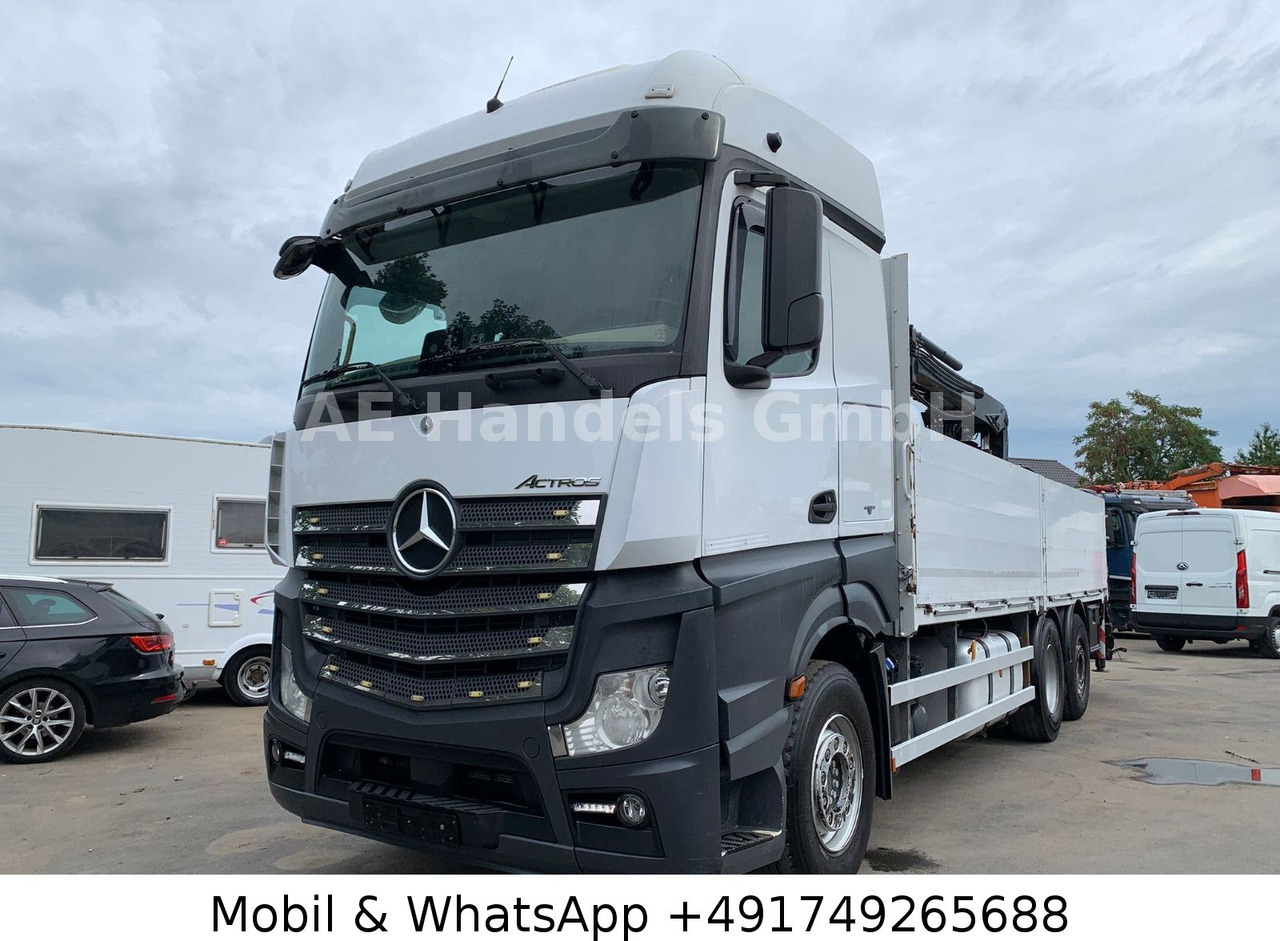 Mercedes-Benz Actros IV 2646 L LL 6x2 *Retarder/Hiab-177K-Pro - Truk flatbed, Truk derek: gambar 1 Mercedes-Benz Actros IV 2646 L LL 6x2 *Retarder/Hiab-177K-Pro - Truk flatbed, Truk derek: gambar 1