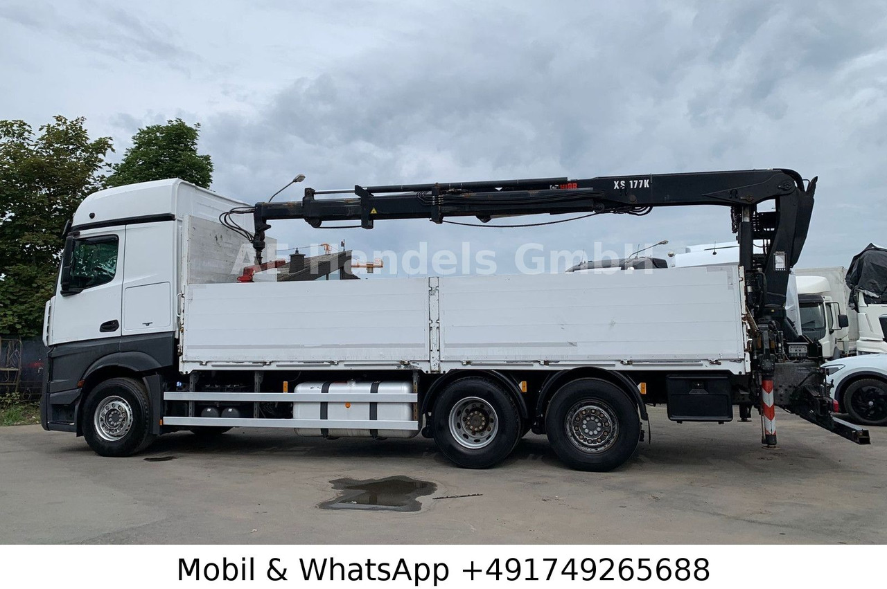 Mercedes-Benz Actros IV 2646 L LL 6x2 *Retarder/Hiab-177K-Pro - Truk flatbed, Truk derek: gambar 2 Mercedes-Benz Actros IV 2646 L LL 6x2 *Retarder/Hiab-177K-Pro - Truk flatbed, Truk derek: gambar 2